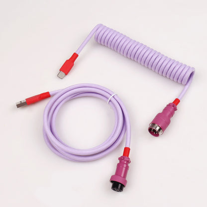S4U GX16 Coiled USB‑C Keyboard Cable