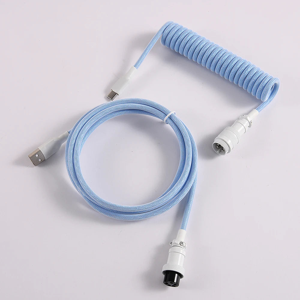 S4U GX16 Coiled USB‑C Keyboard Cable