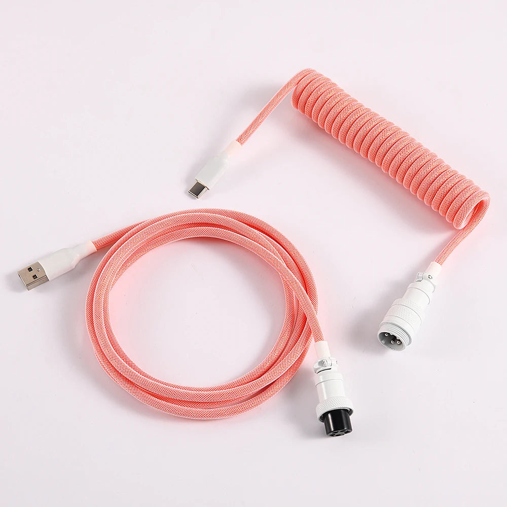 S4U GX16 Coiled USB‑C Keyboard Cable