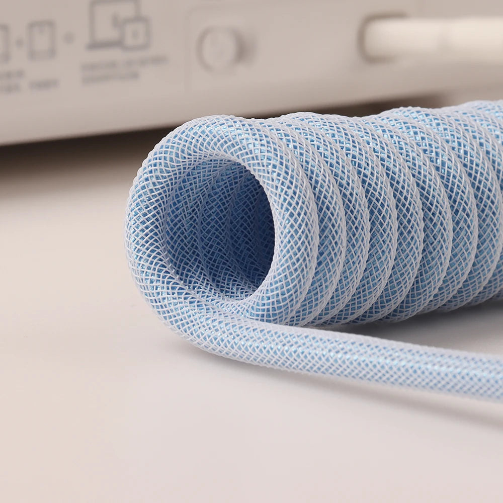 S4U GX16 Coiled USB‑C Keyboard Cable