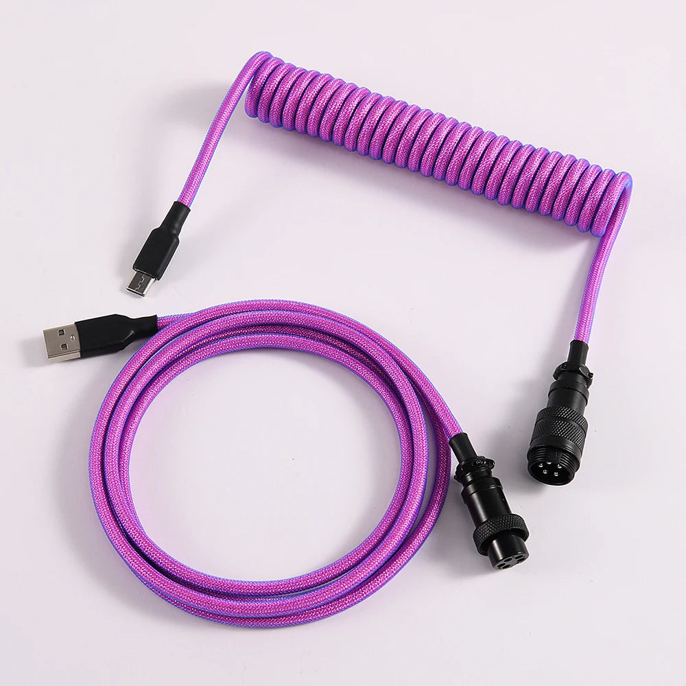 S4U GX16 Coiled USB‑C Keyboard Cable