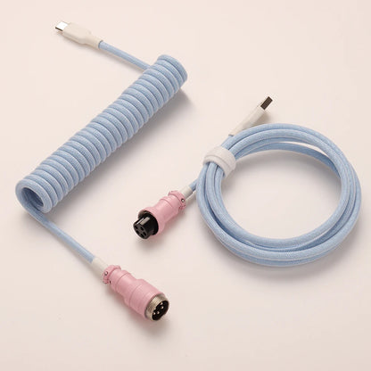 S4U GX16 Coiled USB‑C Keyboard Cable