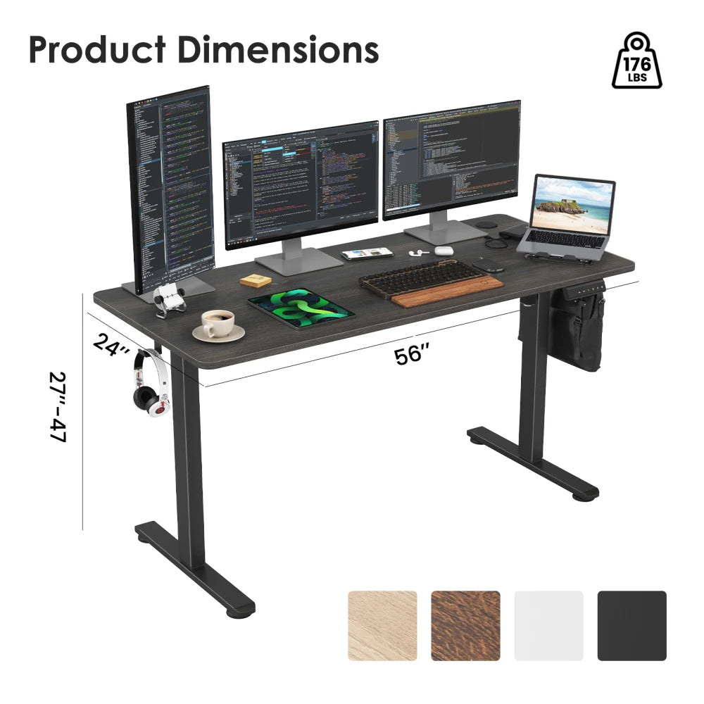 S4U Electric Standing Desk – Adjustable Sit‑Stand Home Office Desk
