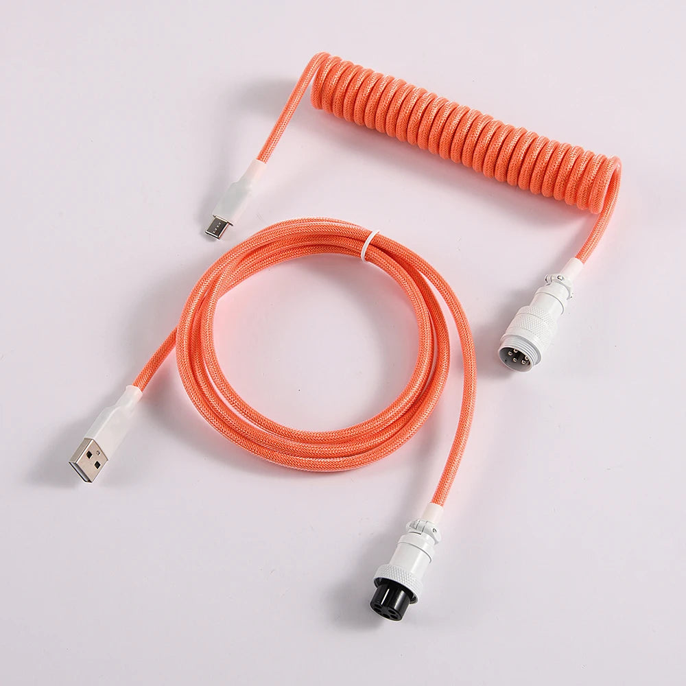 S4U GX16 Coiled USB‑C Keyboard Cable