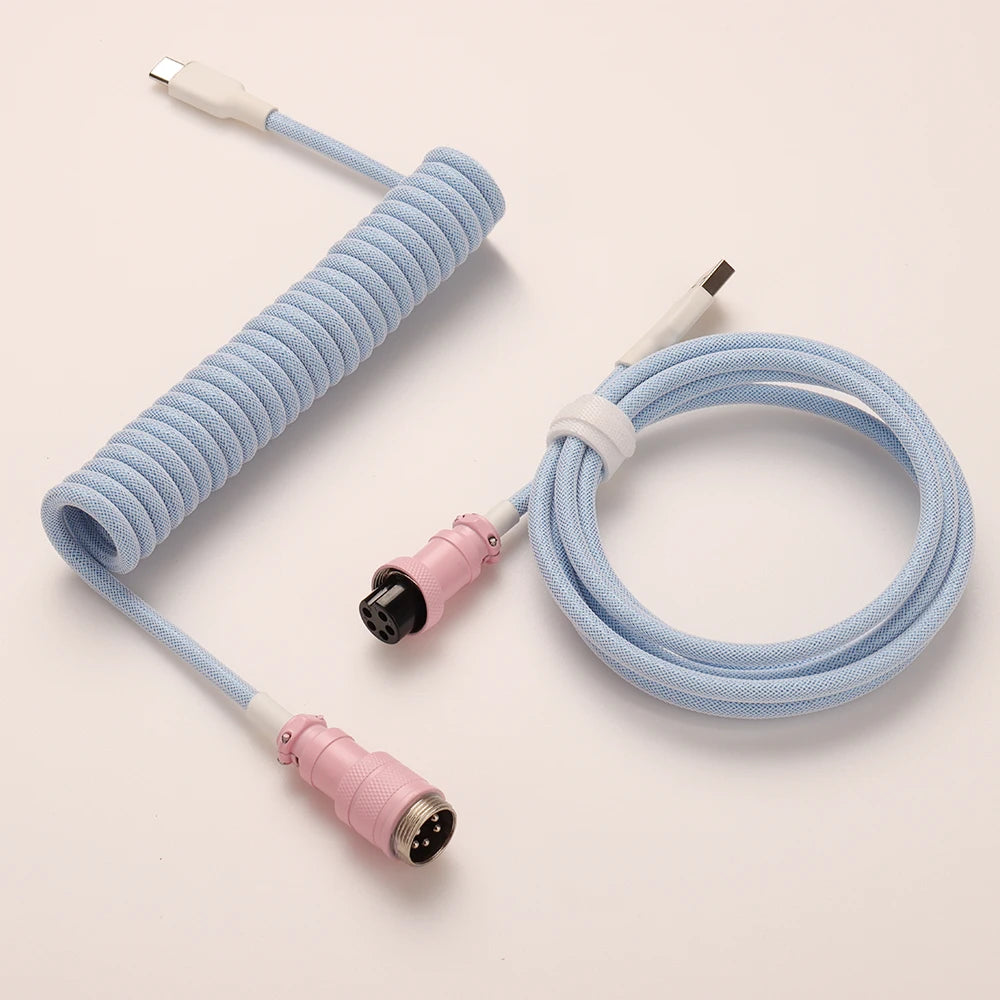 S4U GX16 Coiled USB‑C Keyboard Cable
