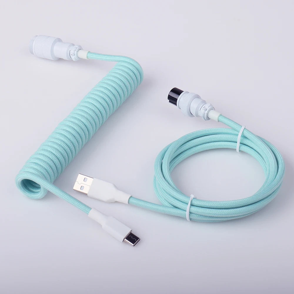 S4U GX16 Coiled USB‑C Keyboard Cable