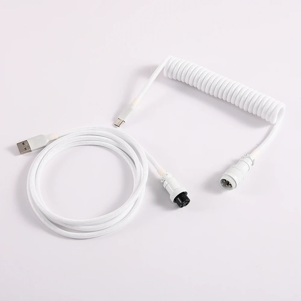 S4U GX16 Coiled USB‑C Keyboard Cable
