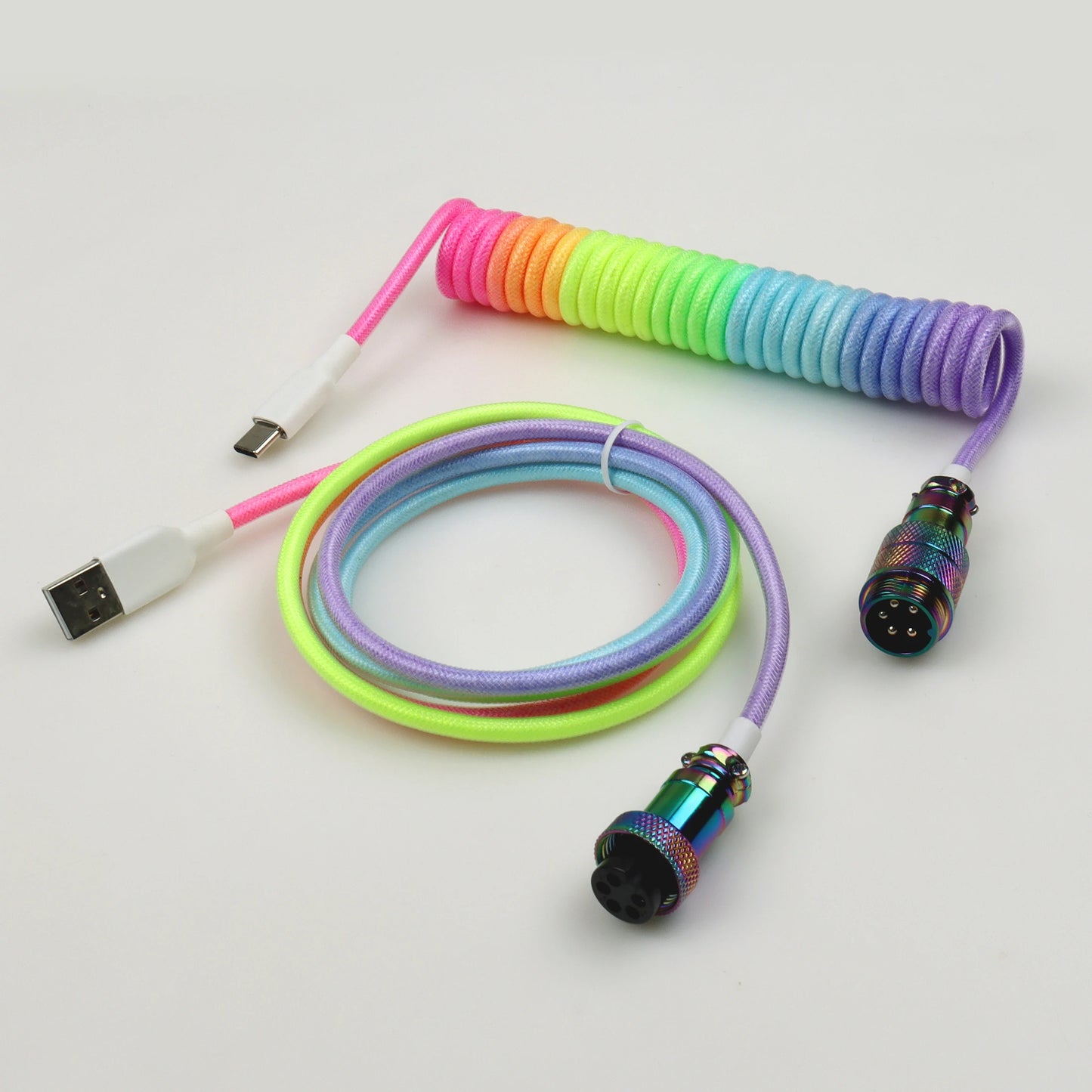 S4U GX16 Coiled USB‑C Keyboard Cable