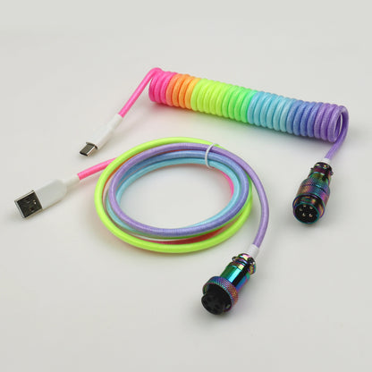 S4U GX16 Coiled USB‑C Keyboard Cable