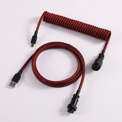 S4U GX16 Coiled USB‑C Keyboard Cable