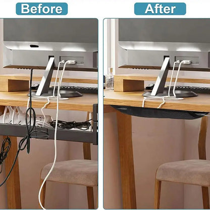 S4U Under‑Desk Cable Management Net – Mesh Wire Organizer Tray