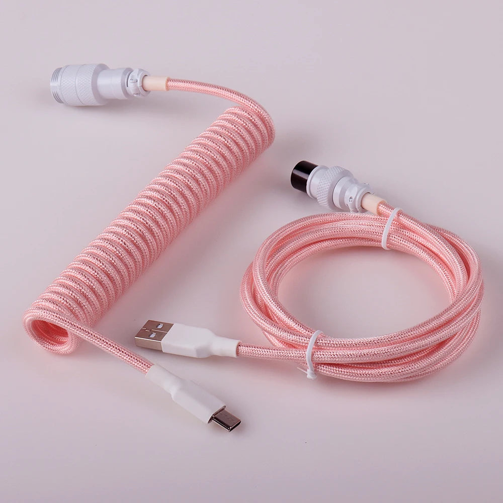 S4U GX16 Coiled USB‑C Keyboard Cable