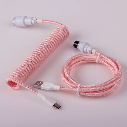 S4U GX16 Coiled USB‑C Keyboard Cable