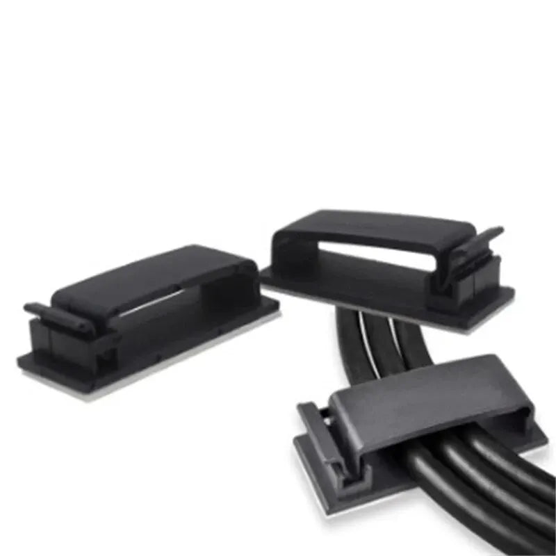 S4U Self‑Adhesive Cable Clips – 10‑Pack Desk & Wall Cable Organizer