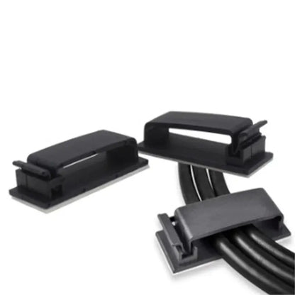 S4U Self‑Adhesive Cable Clips – 10‑Pack Desk & Wall Cable Organizer