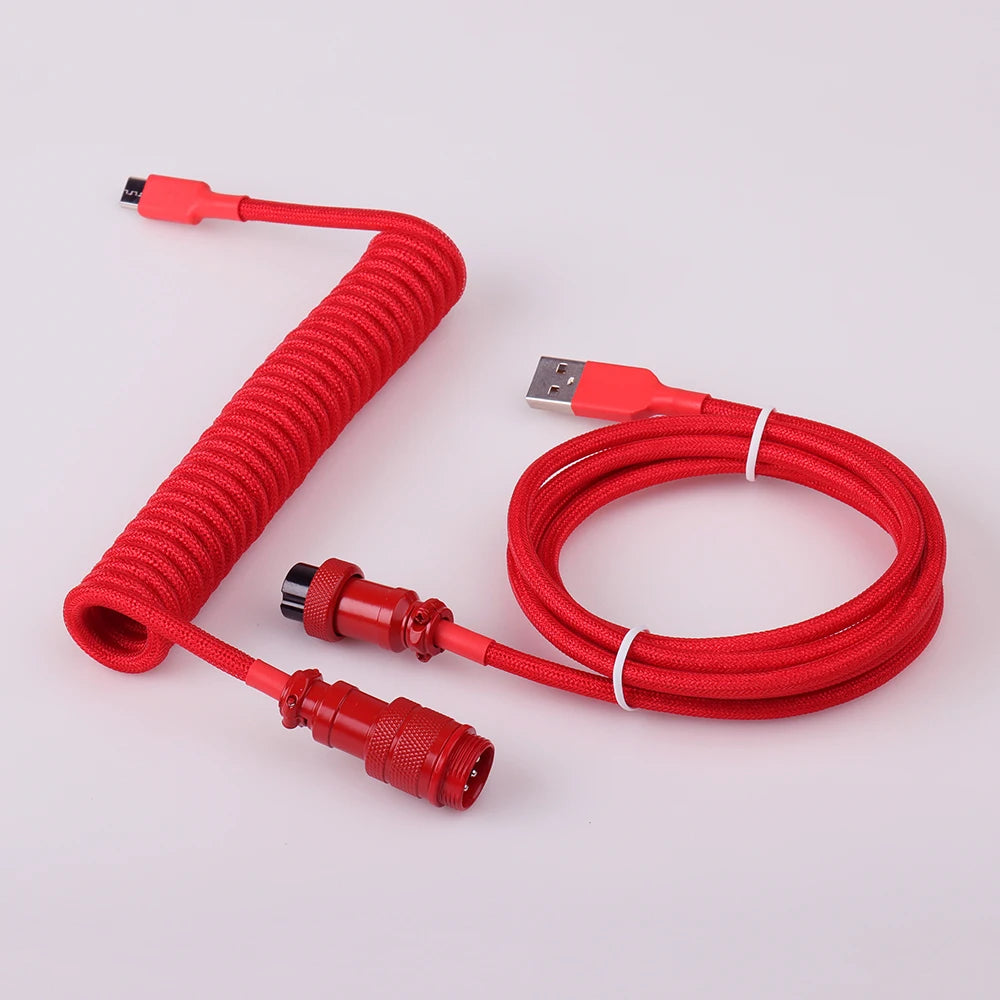 S4U GX16 Coiled USB‑C Keyboard Cable