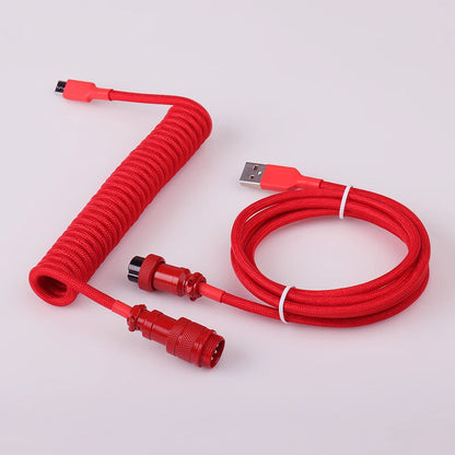 S4U GX16 Coiled USB‑C Keyboard Cable