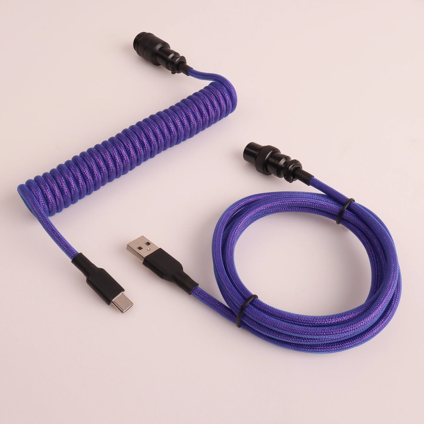S4U GX16 Coiled USB‑C Keyboard Cable