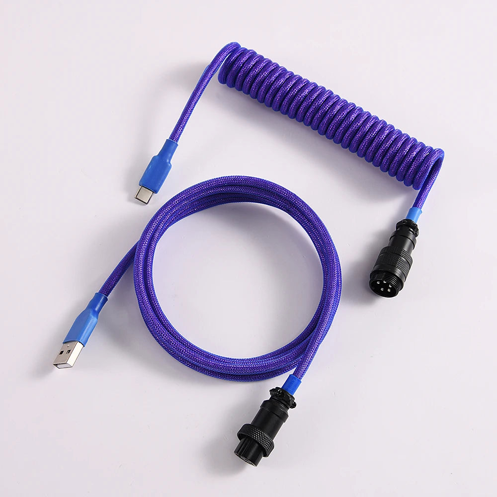 S4U GX16 Coiled USB‑C Keyboard Cable