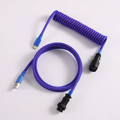 S4U GX16 Coiled USB‑C Keyboard Cable