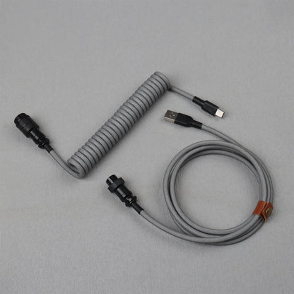 S4U GX16 Coiled USB‑C Keyboard Cable