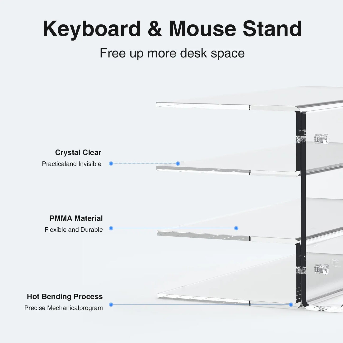 S4U Tier Acrylic Keyboard & Mouse Display Stand