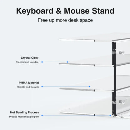 S4U Tier Acrylic Keyboard & Mouse Display Stand
