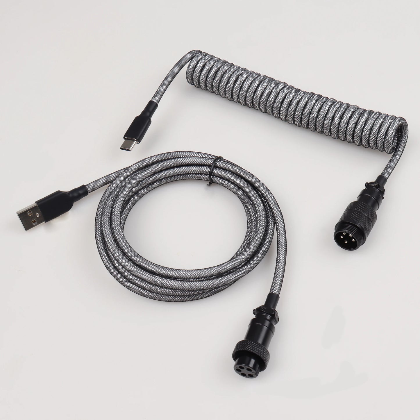 S4U GX16 Coiled USB‑C Keyboard Cable