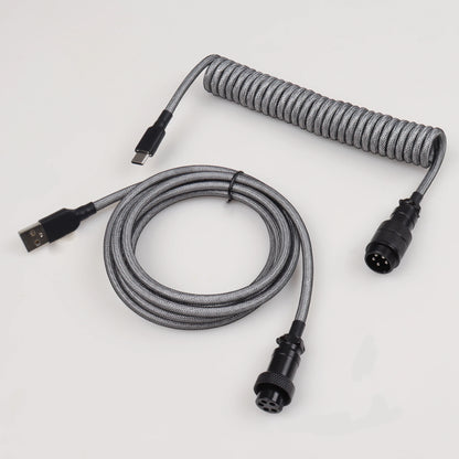 S4U GX16 Coiled USB‑C Keyboard Cable