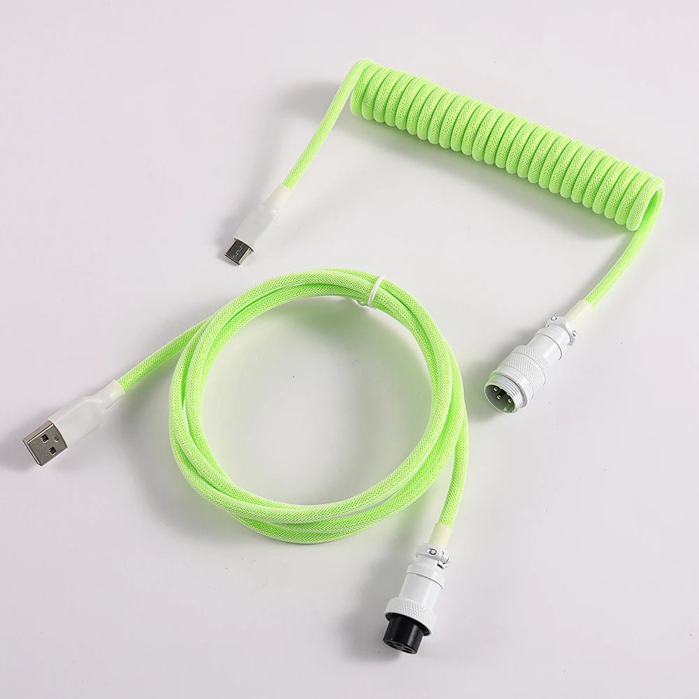 S4U GX16 Coiled USB‑C Keyboard Cable