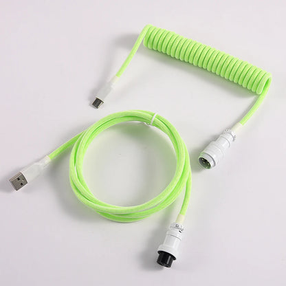 S4U GX16 Coiled USB‑C Keyboard Cable
