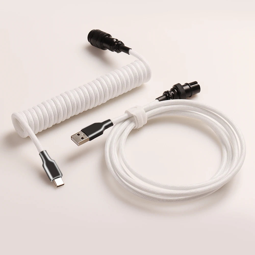S4U GX16 Coiled USB‑C Keyboard Cable
