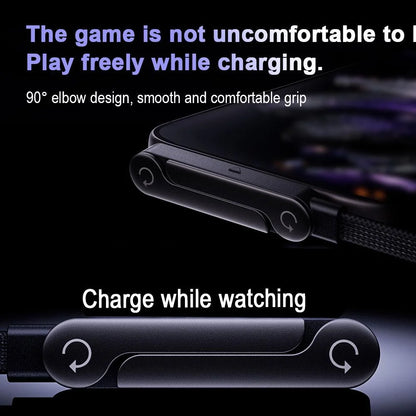 240W Fast Charging Cable 2‑in‑1 with Phone Stand