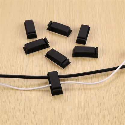 S4U Self‑Adhesive Cable Clips – 10‑Pack Desk & Wall Cable Organizer