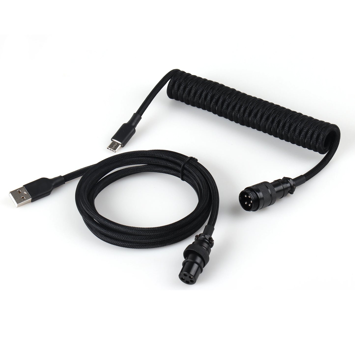 S4U GX16 Coiled USB‑C Keyboard Cable