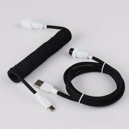 S4U GX16 Coiled USB‑C Keyboard Cable