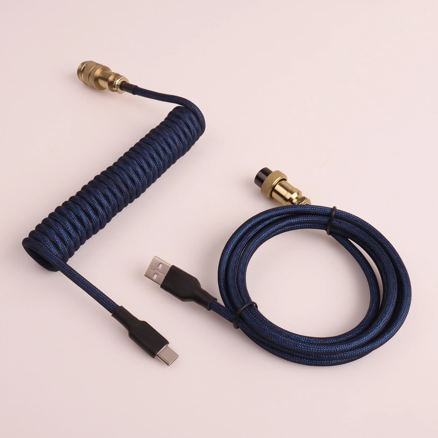 S4U GX16 Coiled USB‑C Keyboard Cable