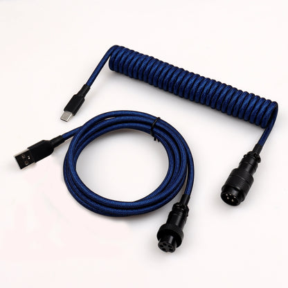 S4U GX16 Coiled USB‑C Keyboard Cable