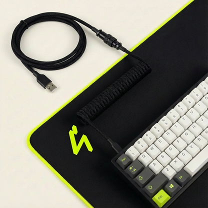 S4U GX16 Coiled USB‑C Keyboard Cable